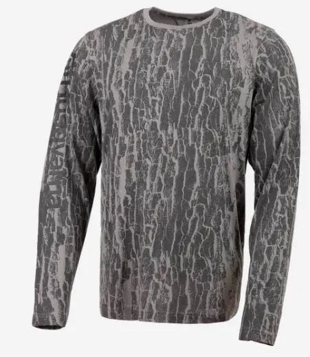 T-shirt S Xplorer Ls Bark Camo Sänkt pris